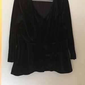 Eloquii Tops - eloquii peplum black velvet top 16 Eloquii Tops - eloquii peplum black velvet top 16